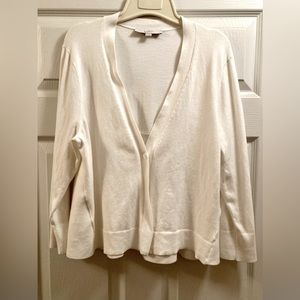 🌹Ann Taylor Loft ivory cardigan L